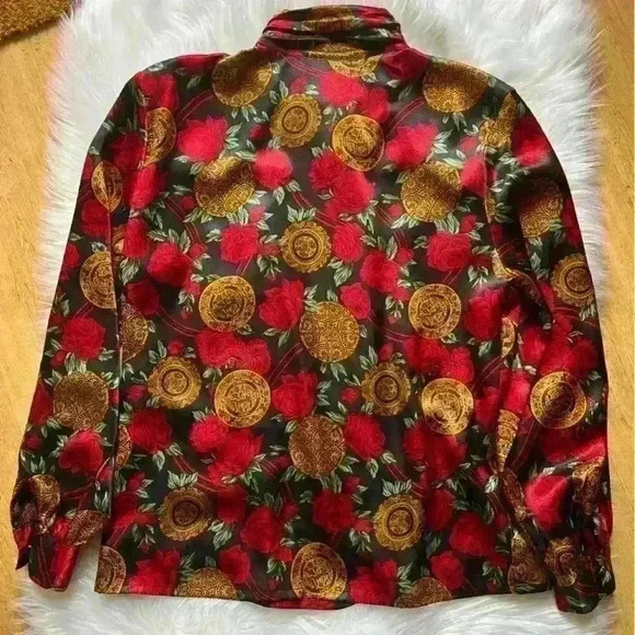 Vintage 80’s Notations Silky Secretary Blouse 8 - Picture 9 of 10